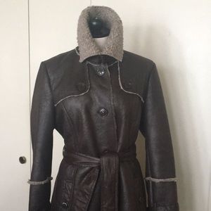 Kenneth Cole women’s Shearling coat size Large